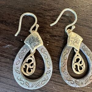 Silpada sterling silver.925 Teardrop Earrings with Intricate Design